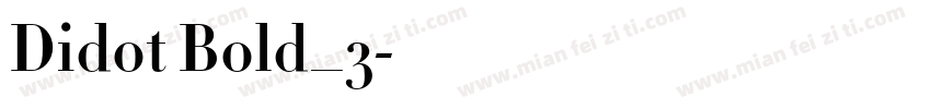 Didot Bold_3字体转换
